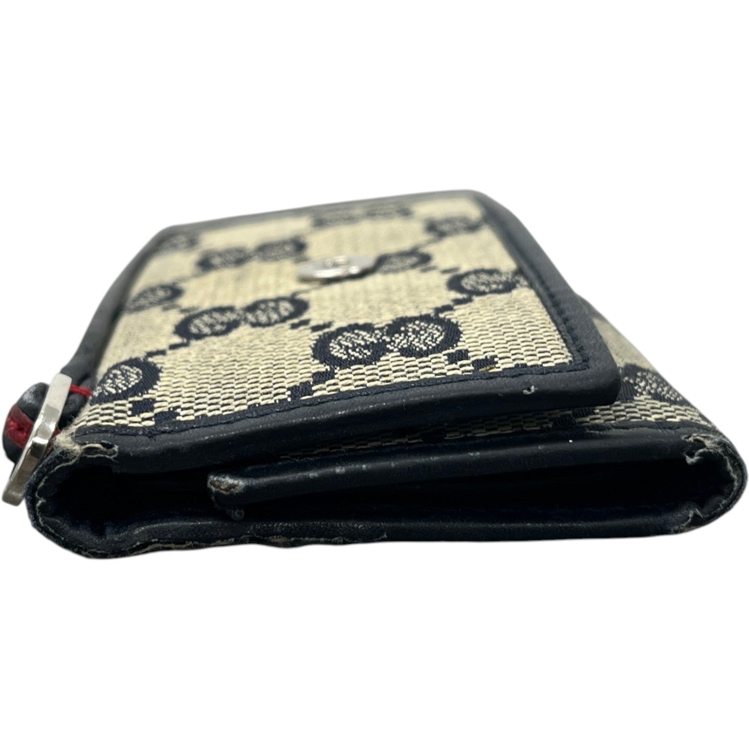 Men's Gg Canvas Trifold Key Wallet Beige - Photo 9