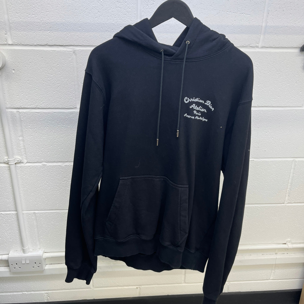 Men's Atelier Embroidered Hoodie Black Size XL - Photo 6