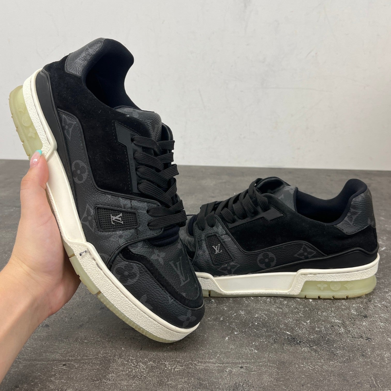Men's Monogram Eclipse Low Trainers Black Size EU 40 / UK 6 - Photo 10
