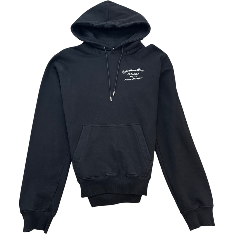 Men's Atelier Embroidered Hoodie Black Size XL