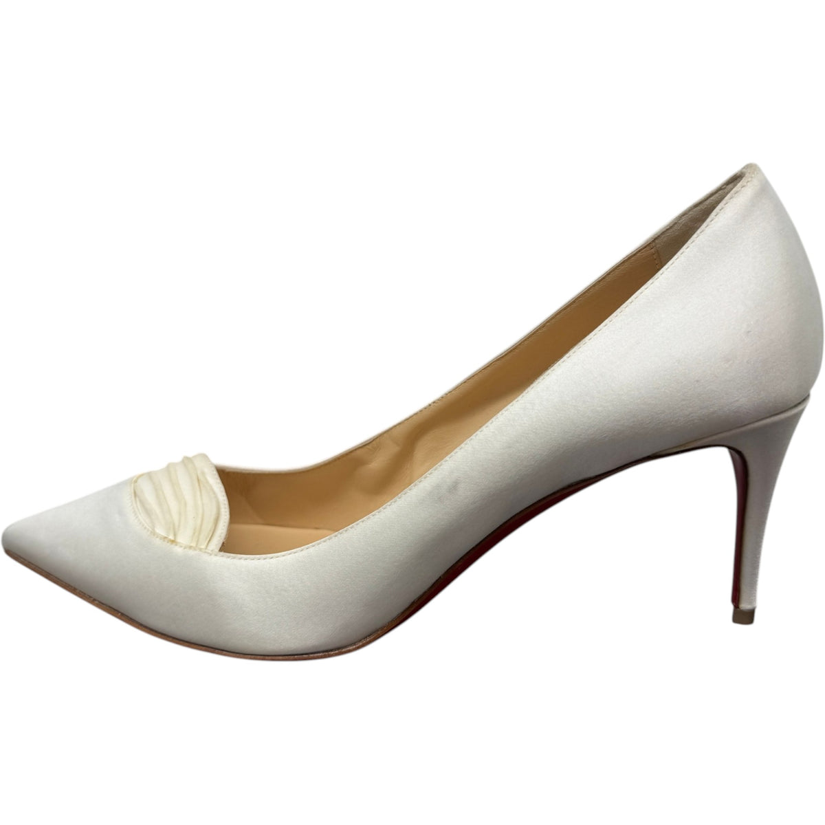 Women's Draped Heels Cream Size UK 6 / EU 39 - Photo 4