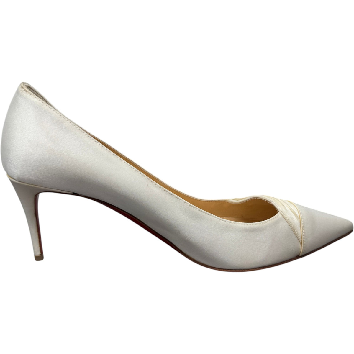 Women's Draped Heels Cream Size UK 6 / EU 39 - Photo 5