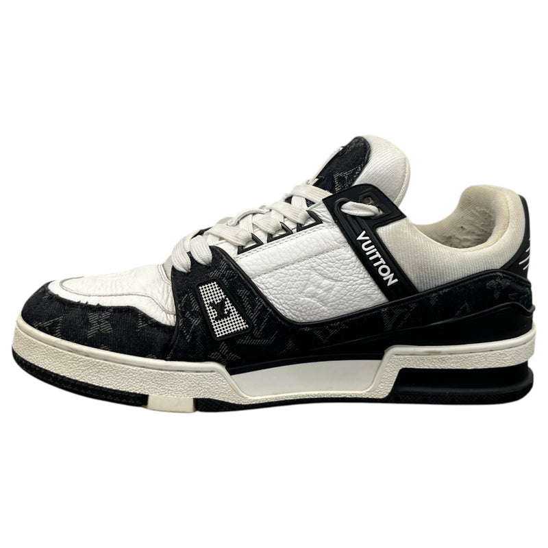 Men's LV Monogram Demin Panels Low Trainers Black Size UK 6 / EU 40