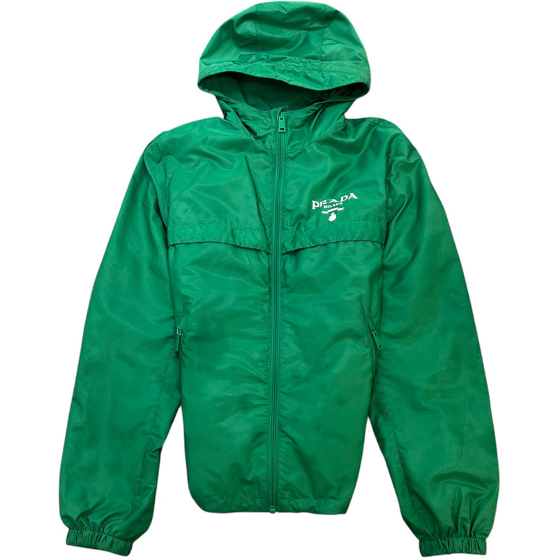 Men's Re-Nylon Logo Windbreaker Green Size XS