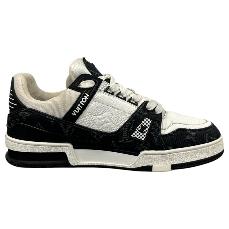 Men's LV Monogram Demin Panels Low Trainers Black Size UK 6 / EU 40