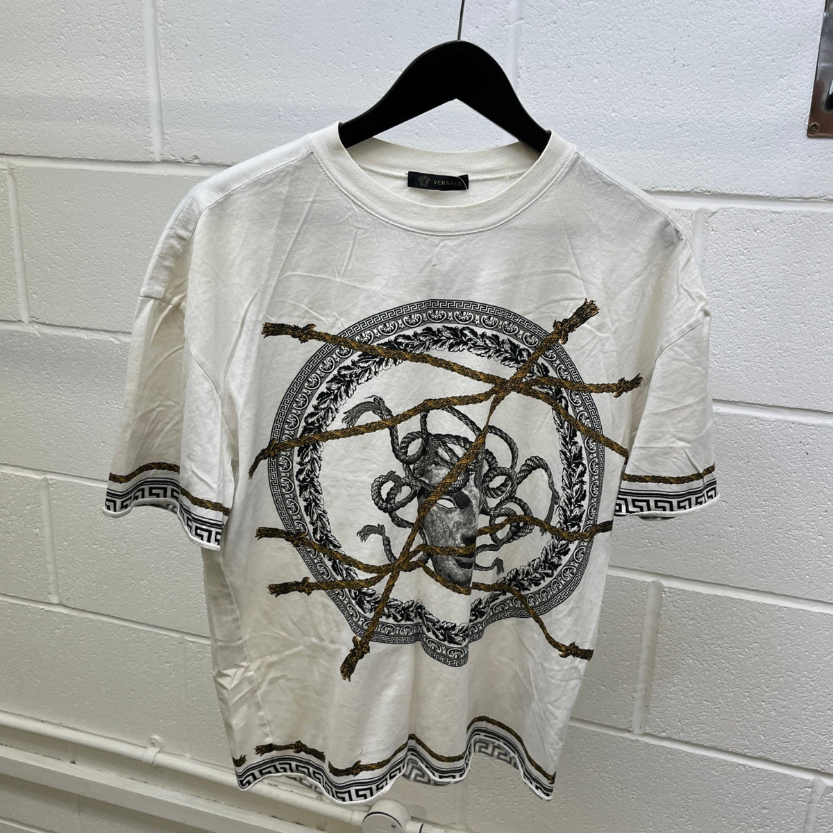 Men's Logo Print T-Shirt White Size S - Photo 9