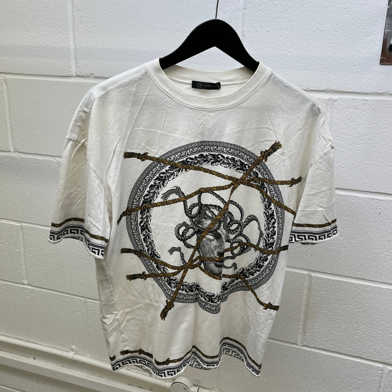 Men's Logo Print T-Shirt White Size S
