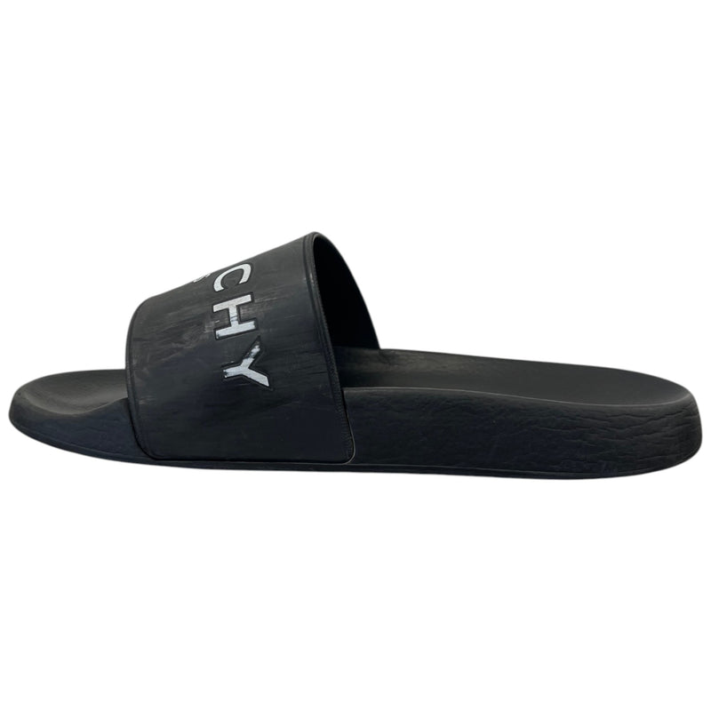 Women's Logo Print Slides Black Size EU 38 / UK 5