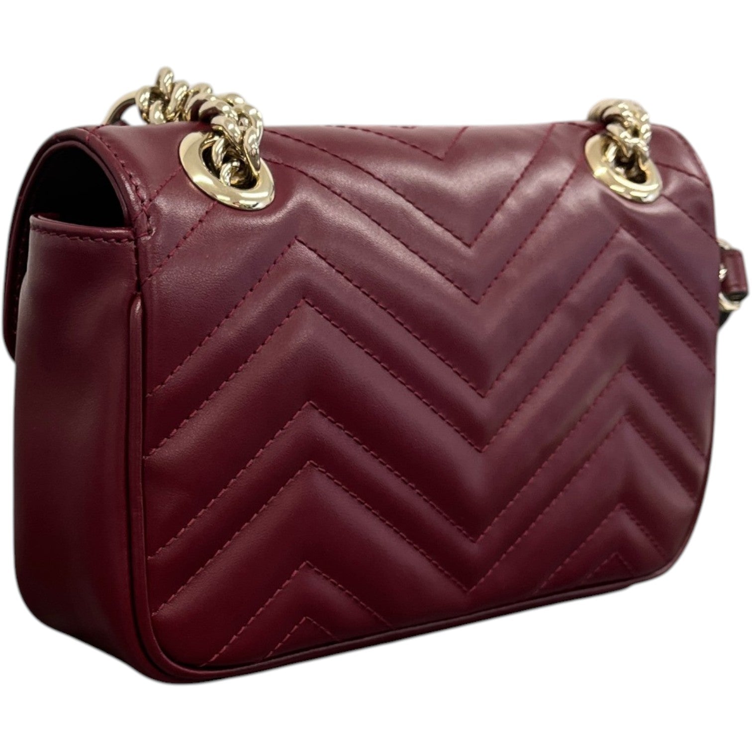 Women's Gg Marmont Small Bag Burgundy - Photo 8
