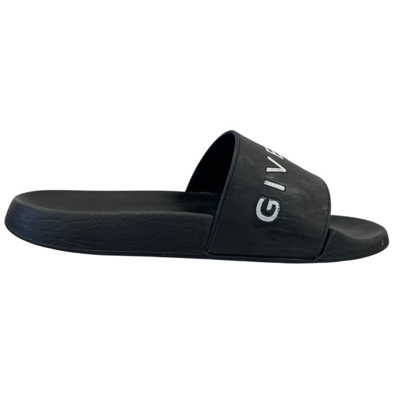 Women's Logo Print Slides Black Size EU 38 / UK 5