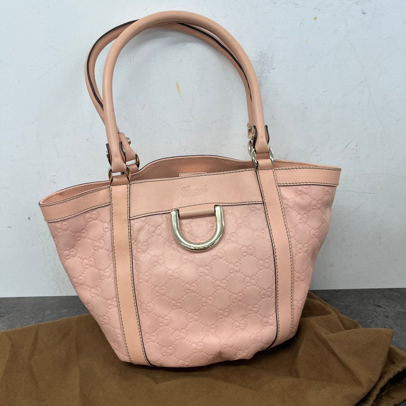 Women's Guccissima Abbey D-Ring Handbag Pink