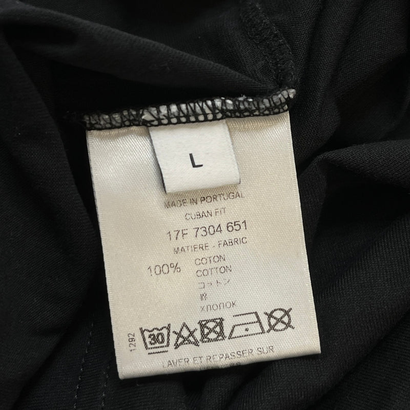 Men's Star Print T-Shirt Black Size L