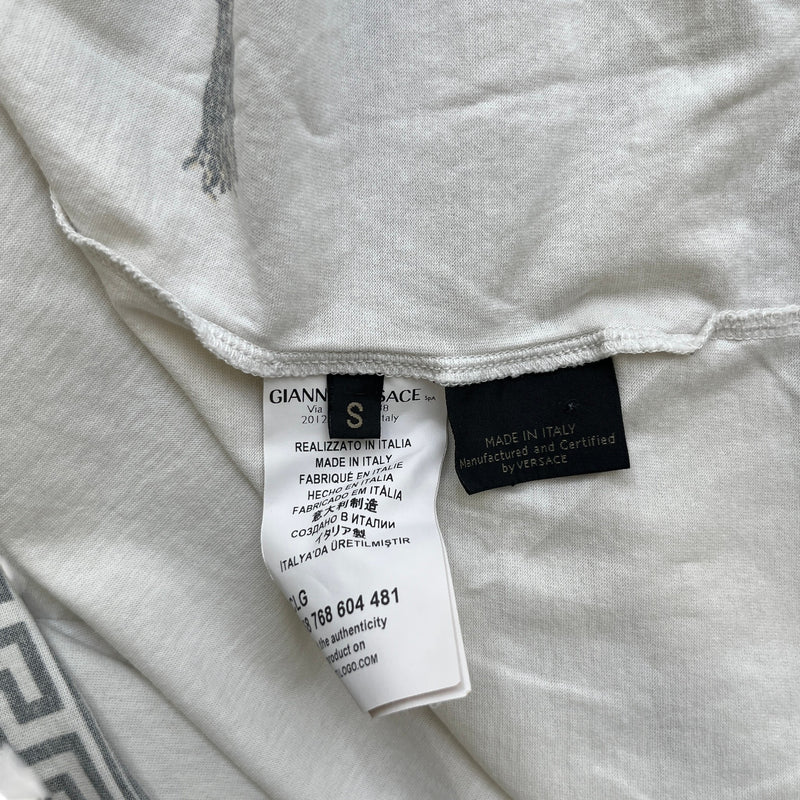 Men's Logo Print T-Shirt White Size S