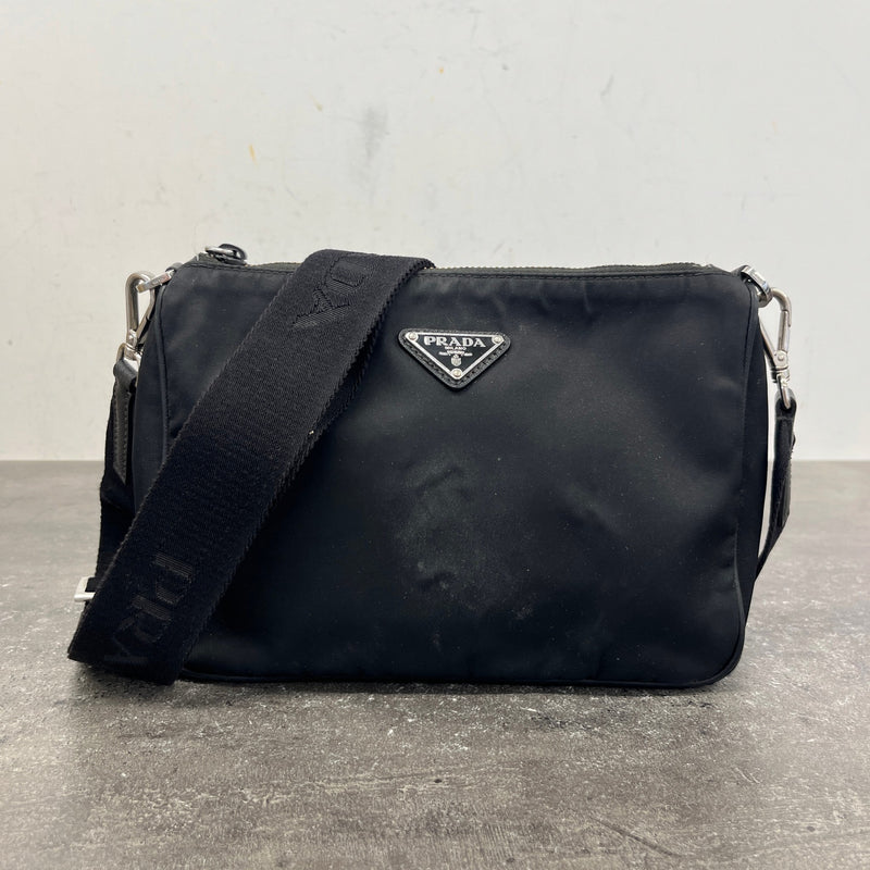 Men's Plague Logo Messenger Bag Black