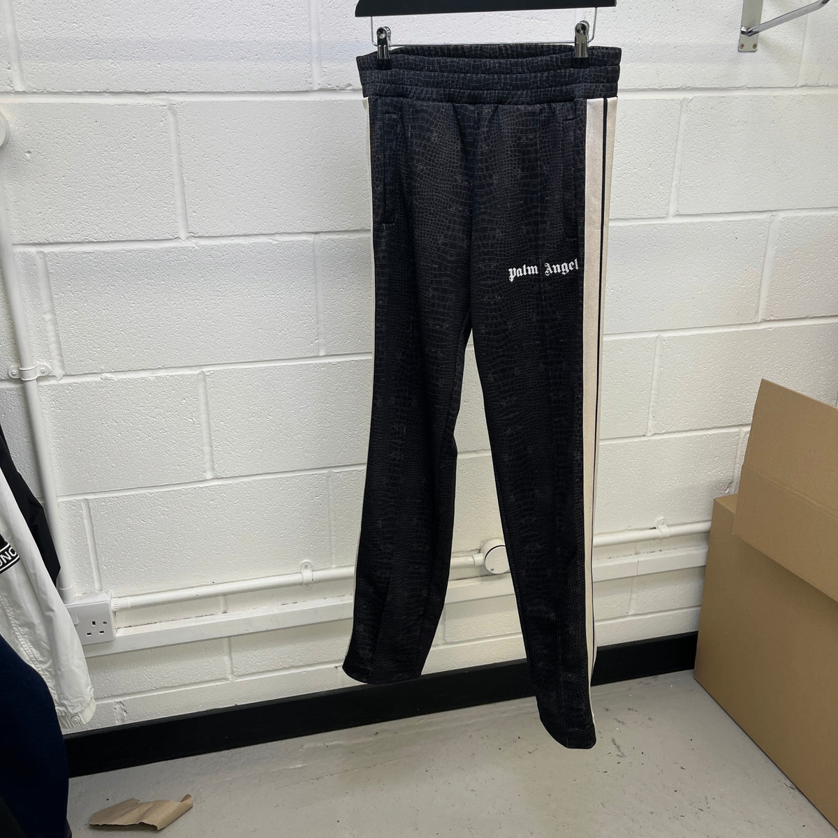 Men's Croc Print Track Joggers Black Size S / W30 - Photo 7