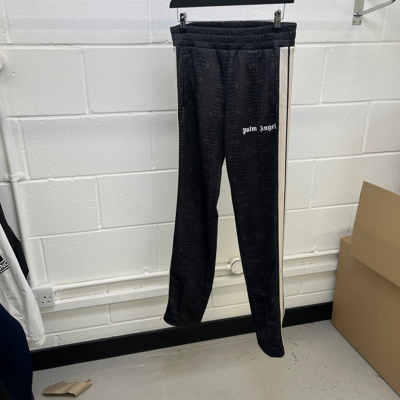 Men's Croc Print Track Joggers Black Size S / W30