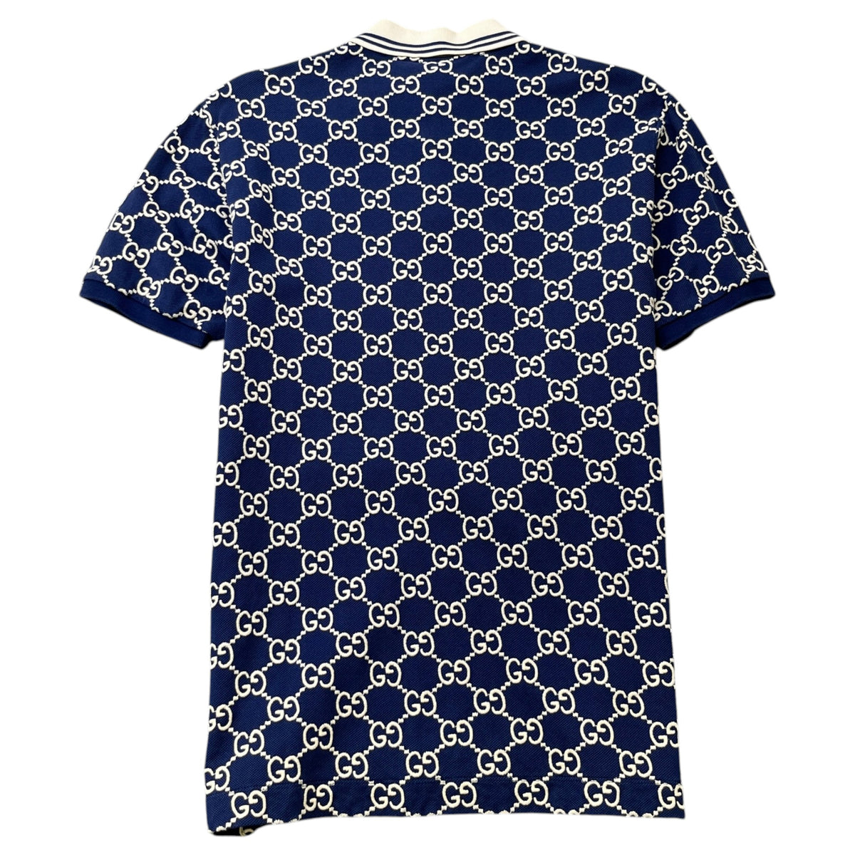 Men's GG Monogram Polo Shirt Blue Size S - Photo 2