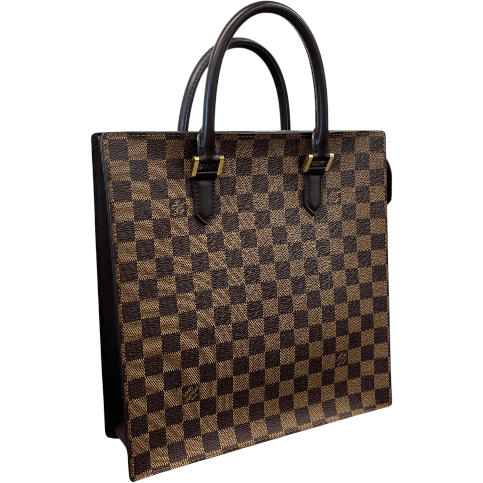 Women's Damier Ebene Sac Plat Pm Bag Brown - Photo 5