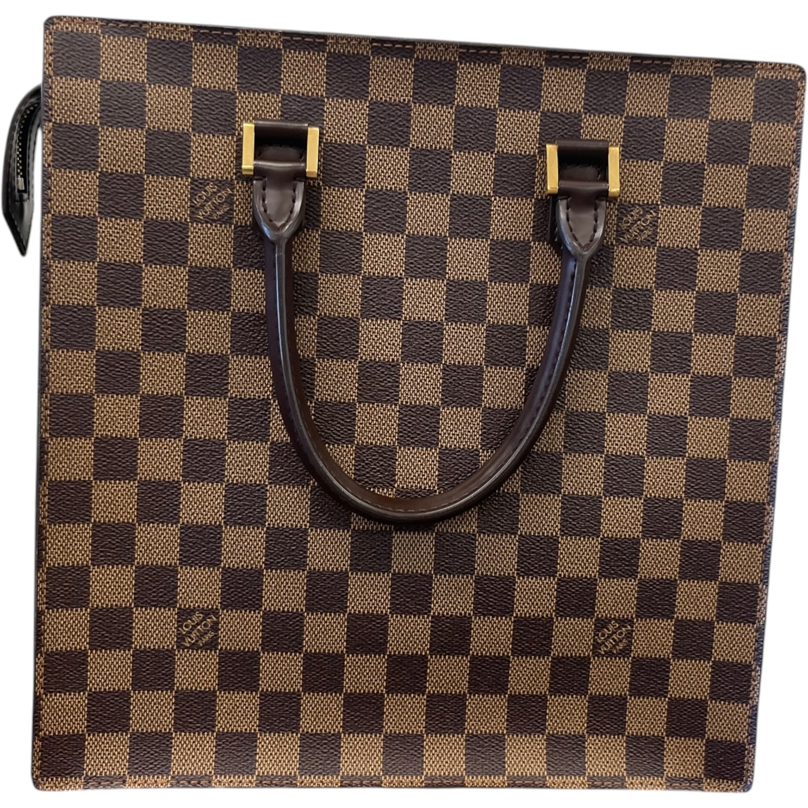 Women's Damier Ebene Sac Plat Pm Bag Brown - Photo 3