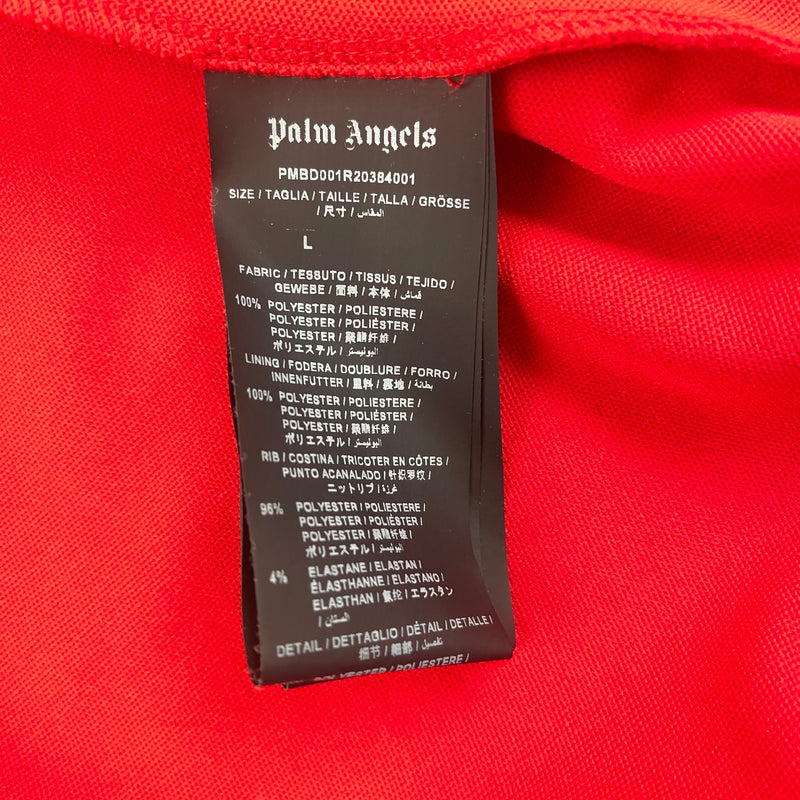 Men's Logo Print Track Jacket Red Size L