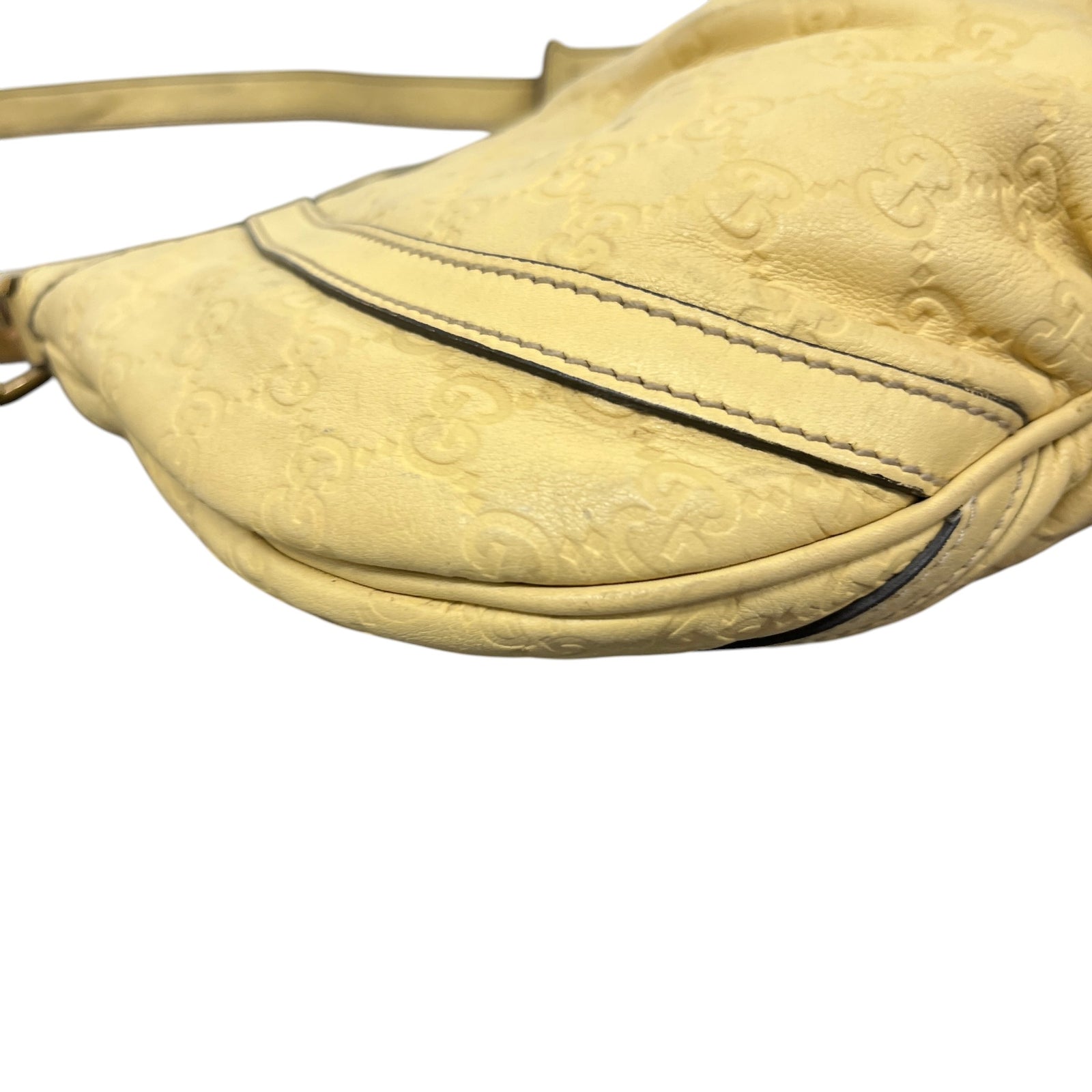 Women's Guccissima Abbey D Ring Crossbody Bag Yellow - Photo 8