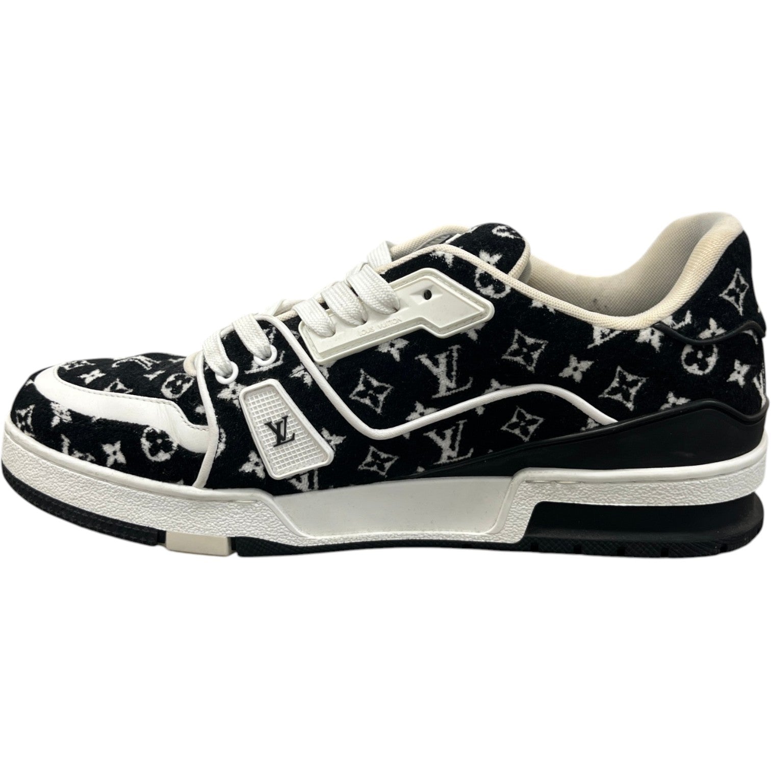 Men's Monogram Lv Low Trainers Black Size EU 42 / UK 8 - Photo 3