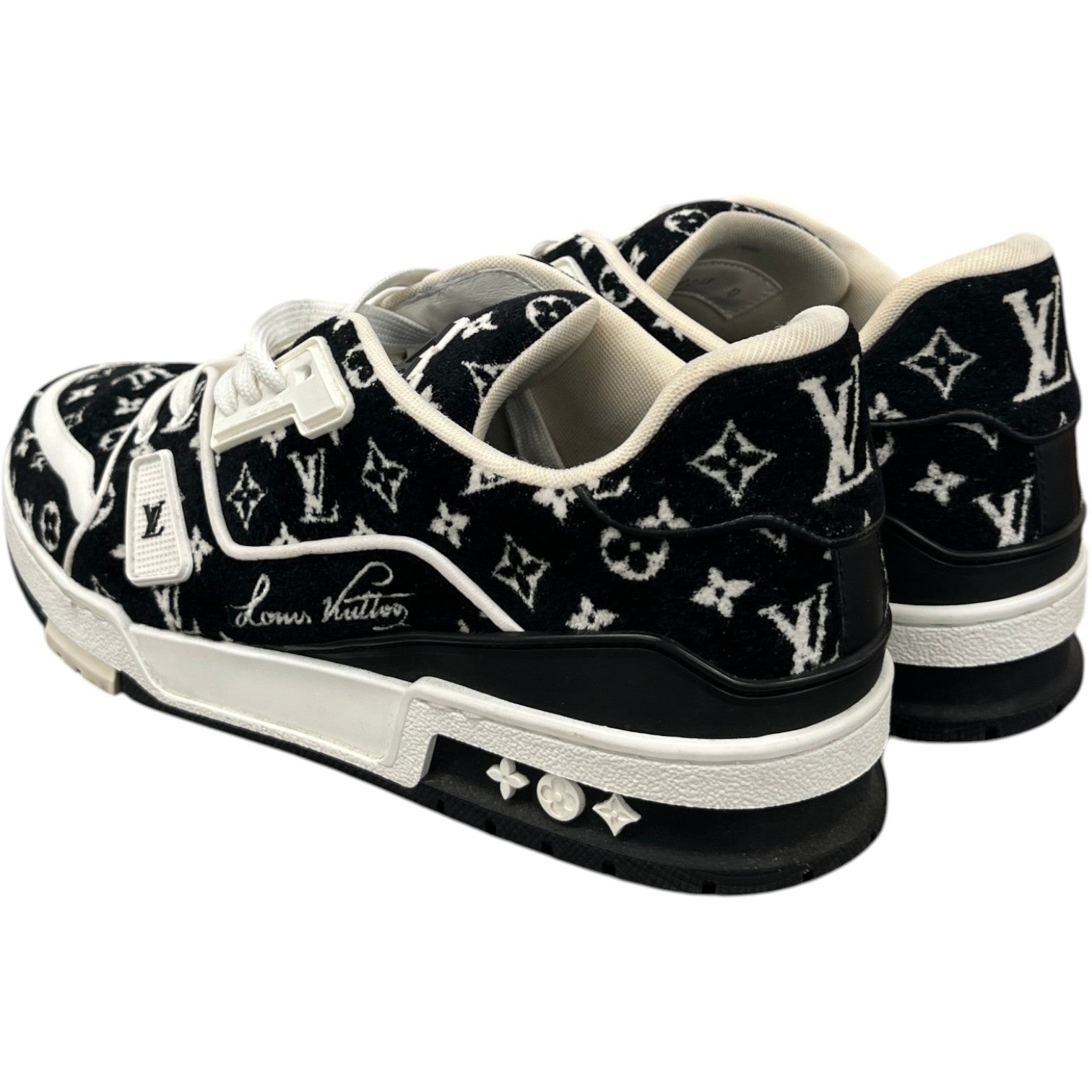 Men's Monogram Lv Low Trainers Black Size EU 42 / UK 8 - Photo 8