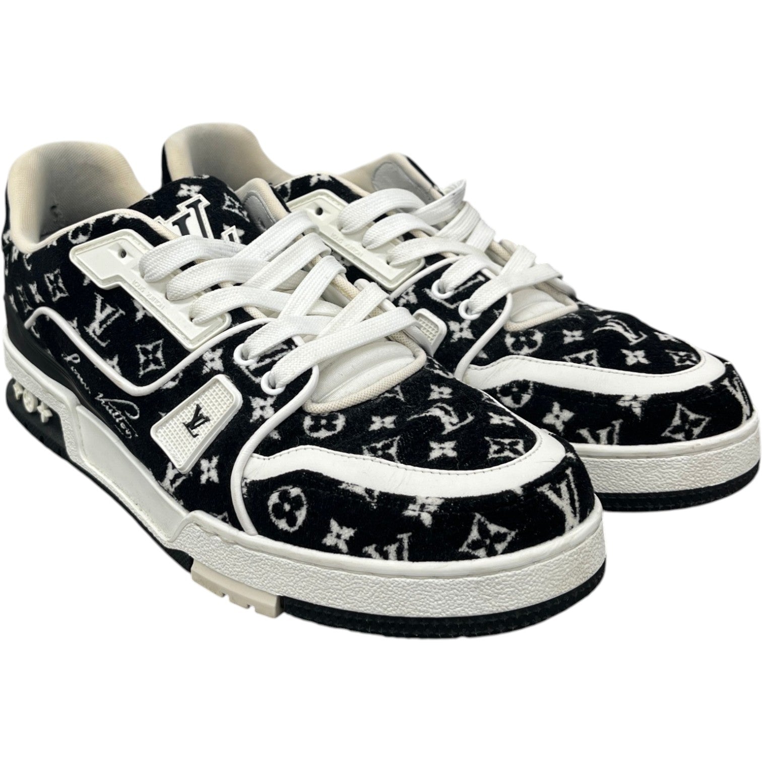 Men's Monogram Lv Low Trainers Black Size EU 42 / UK 8 - Photo 7