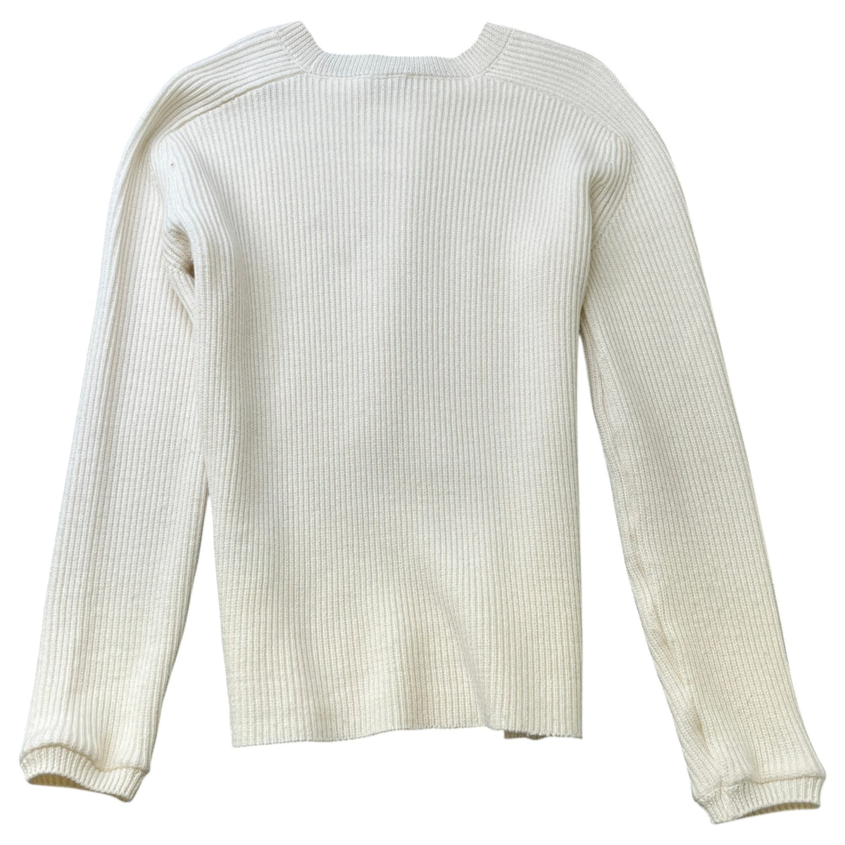 Men's Logo Print Knit Sweatshirt Cream Size XL - Photo 2