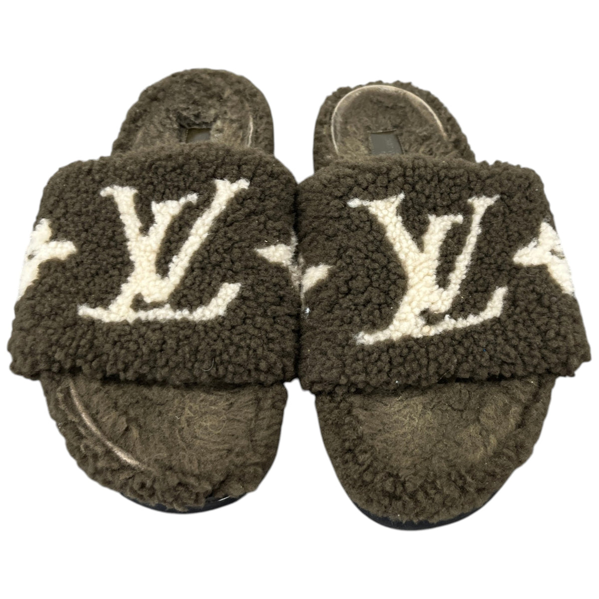 Women's Monogram Paseo Flat Comfort Slides Khaki Size UK 6 / EU 39 - Photo 6