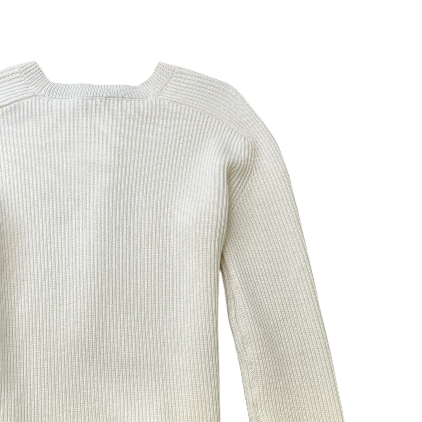 Men's Logo Print Knit Sweatshirt Cream Size XL - Photo 4