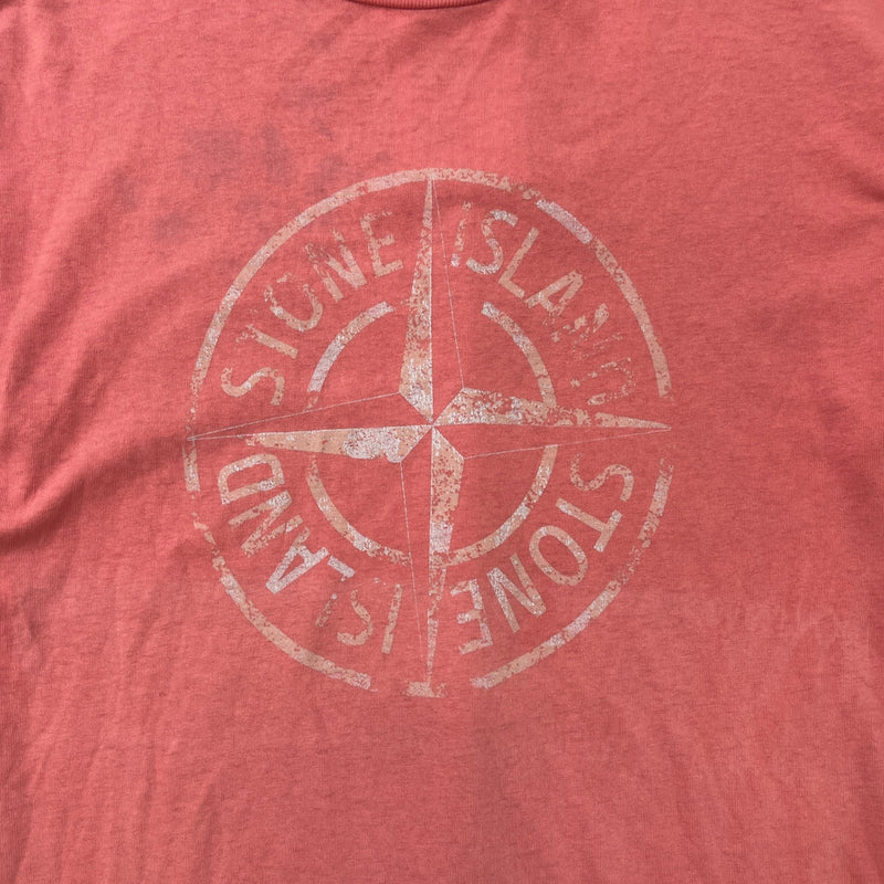 Men's Compass Logo T-Shirt Pink Size S