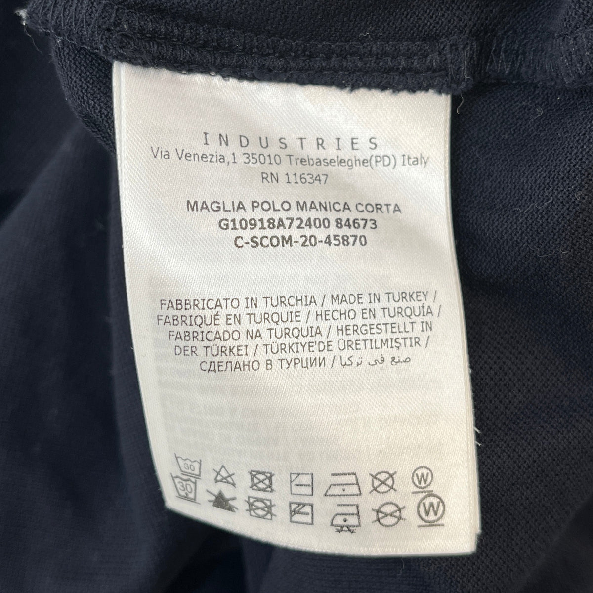 Men's Maglia Polo Shirt Navy Size XL - Photo 6