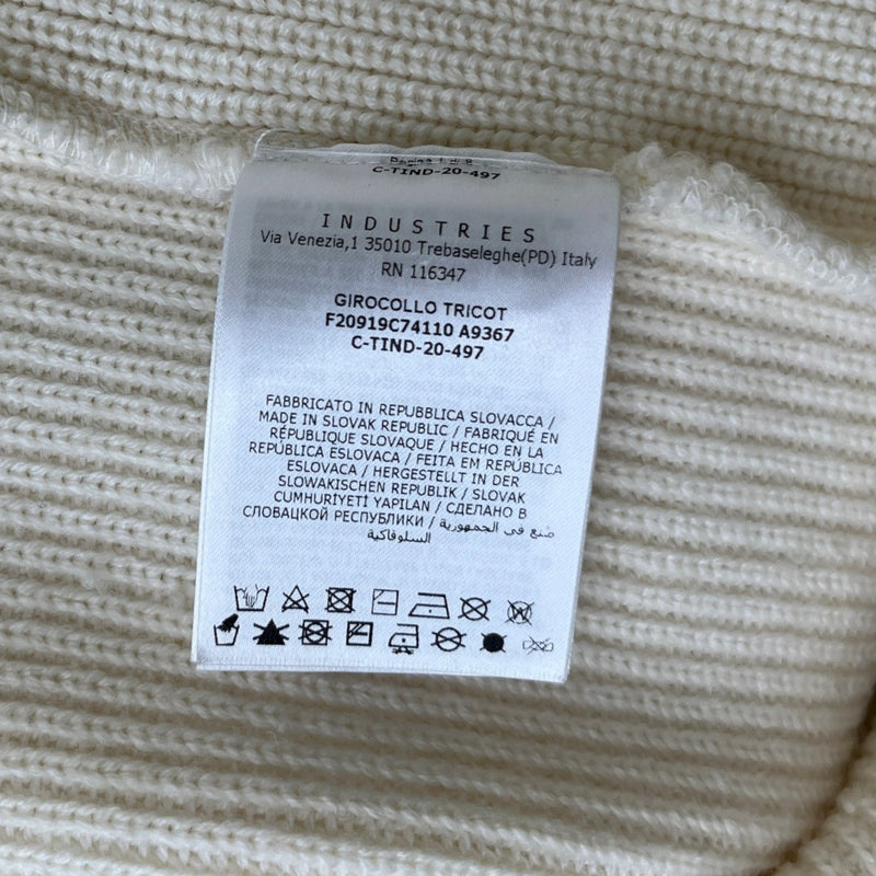 Men's Logo Print Knit Sweatshirt Cream Size XL