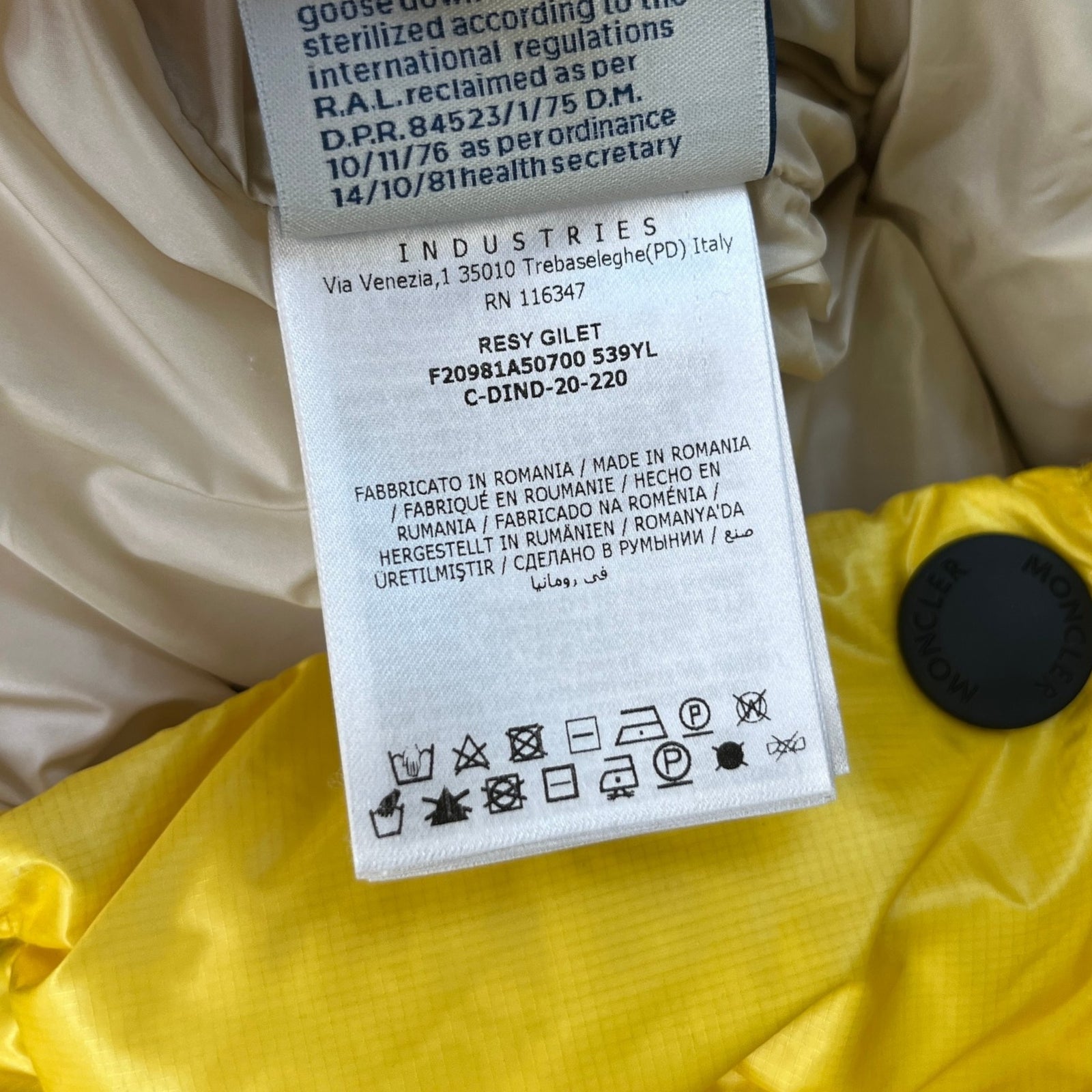Men's Resy Gilet Yellow Size 1 / S - Photo 11