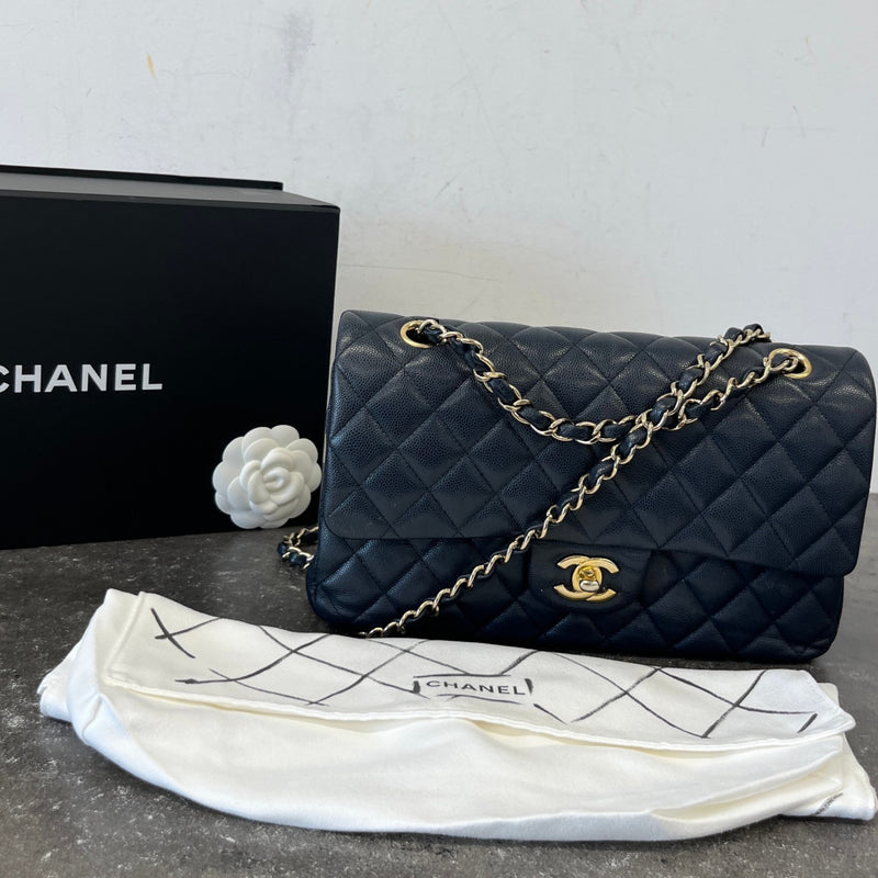 Women's Caviar Classic Double Flap Bag Navy