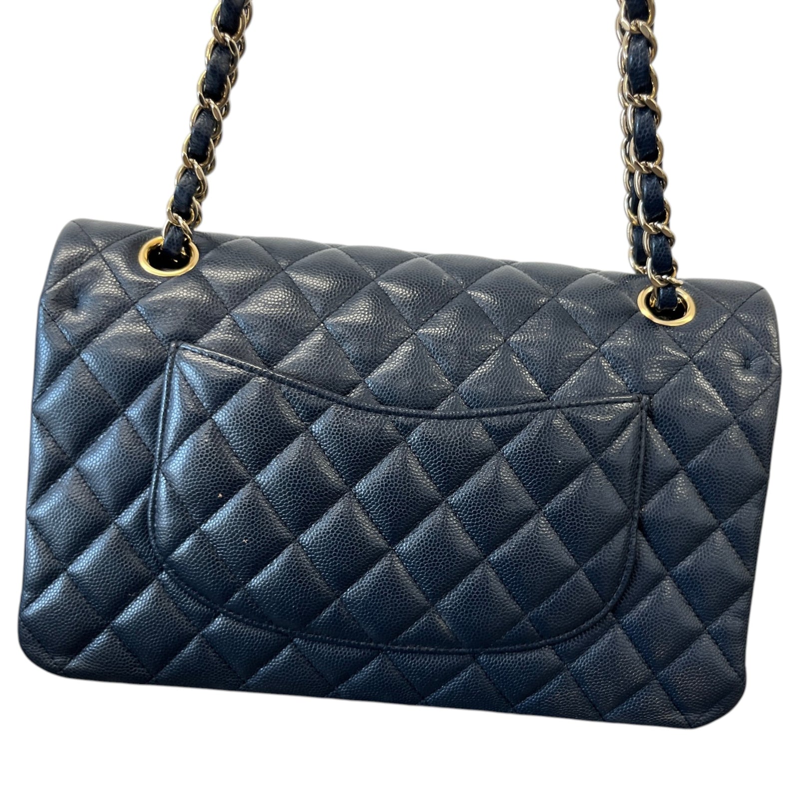Women's Caviar Classic Double Flap Bag Navy - Photo 3