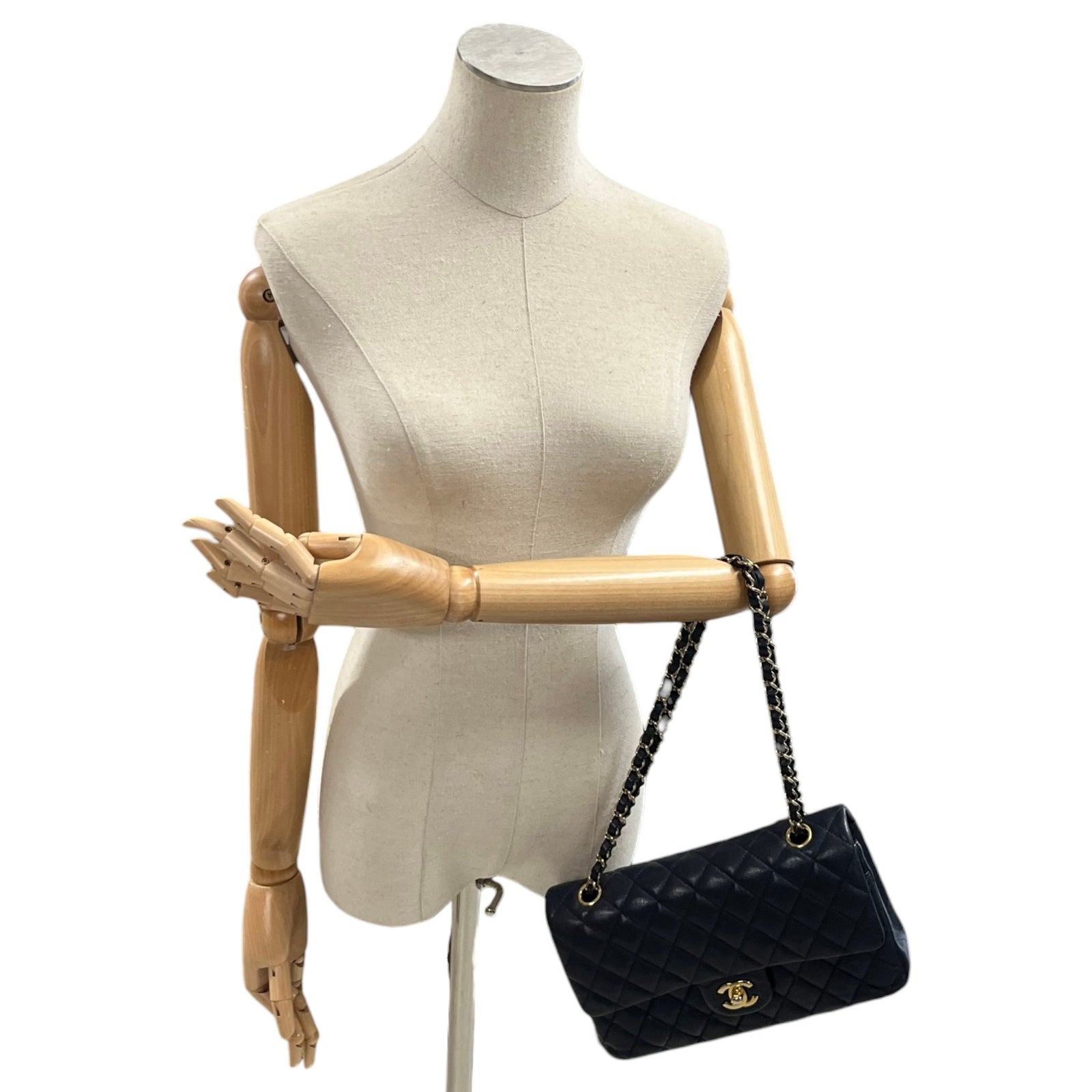 Women's Caviar Classic Double Flap Bag Navy - Photo 2