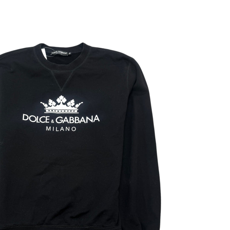 Men's Logo Print Sweatshirt Black Size IT 50 / UK L