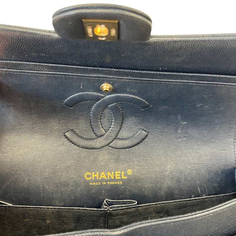 Women's Caviar Classic Double Flap Bag Navy