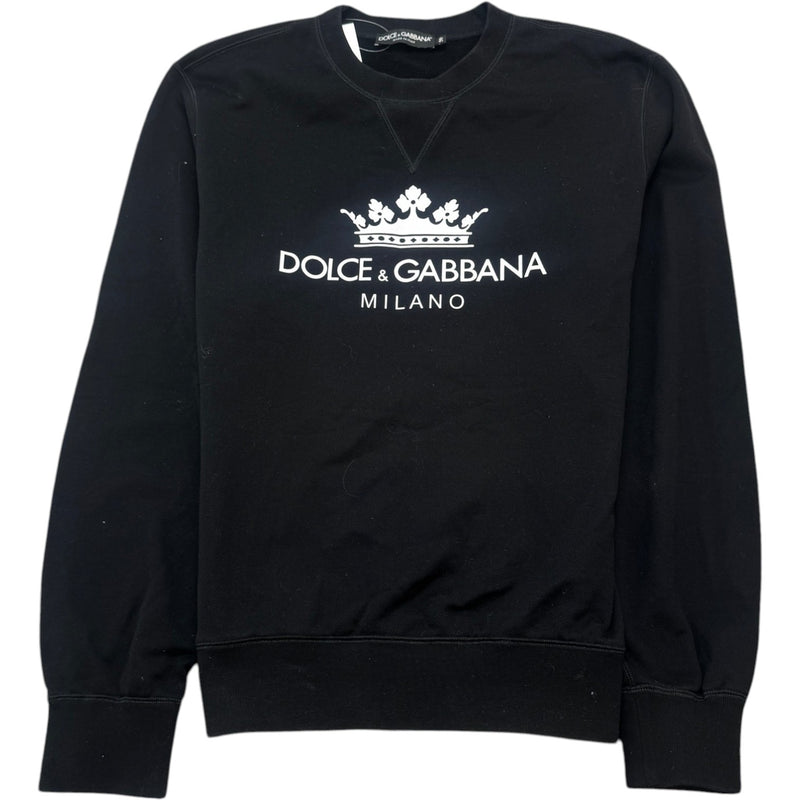 Men's Logo Print Sweatshirt Black Size IT 50 / UK L