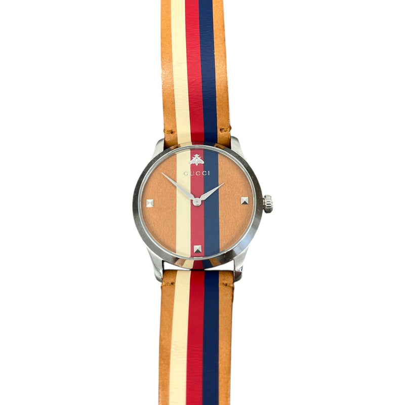 Men's G-Timeless Ya1264078 38Mm Watch Brown