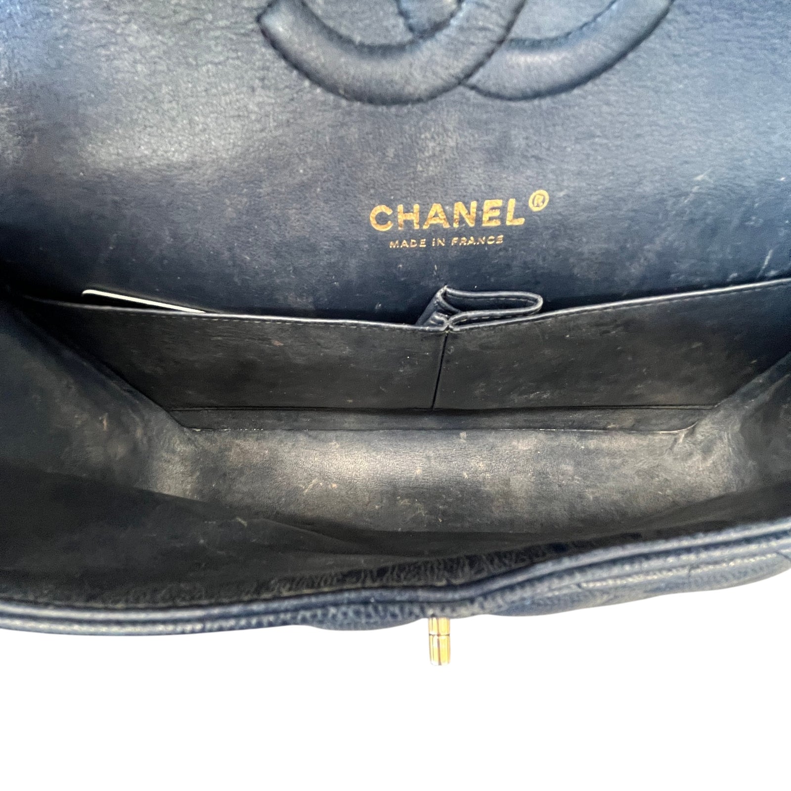 Women's Caviar Classic Double Flap Bag Navy - Photo 12