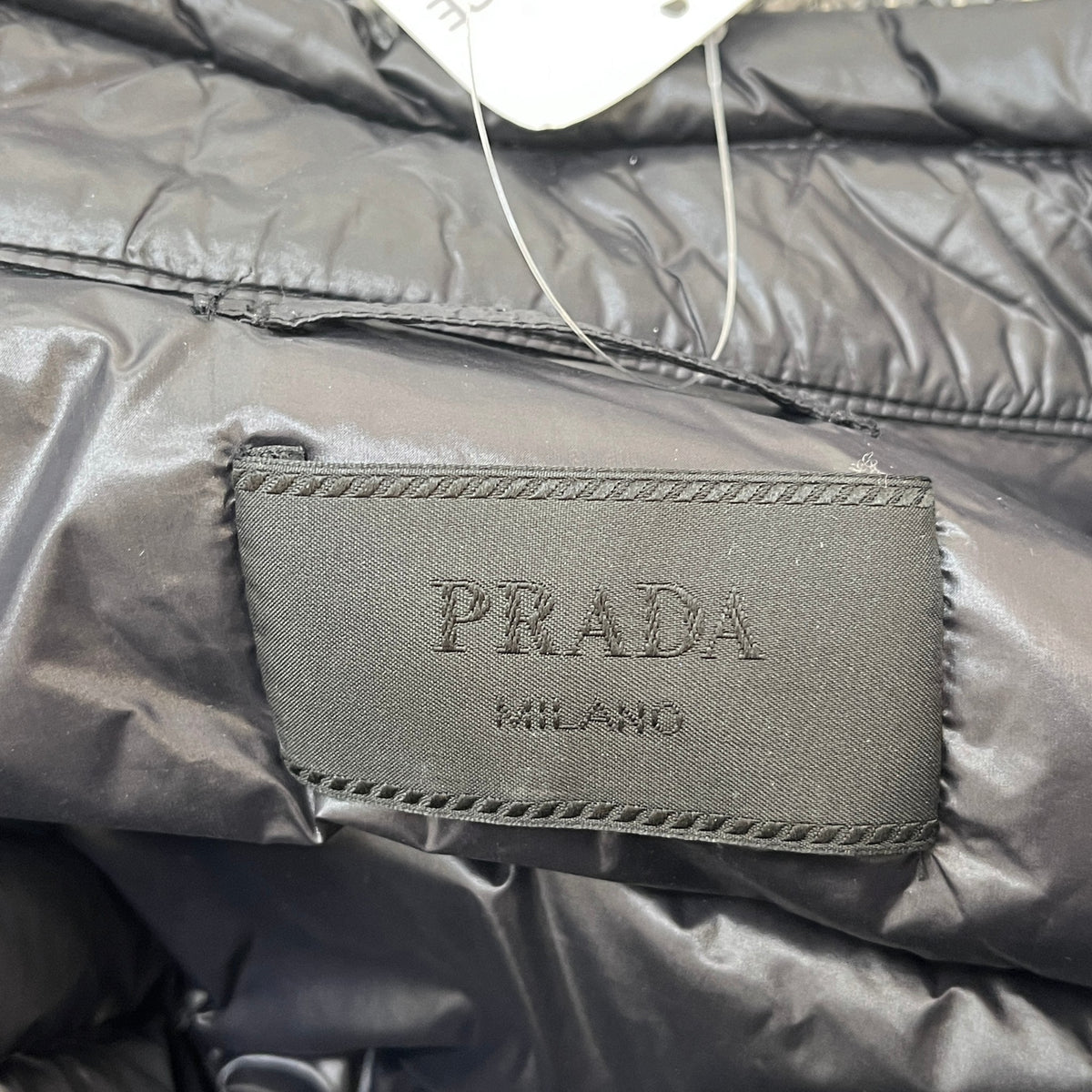 Men's Re-Nylon Plaque Logo Down Jacket Black Size XL - Photo 5