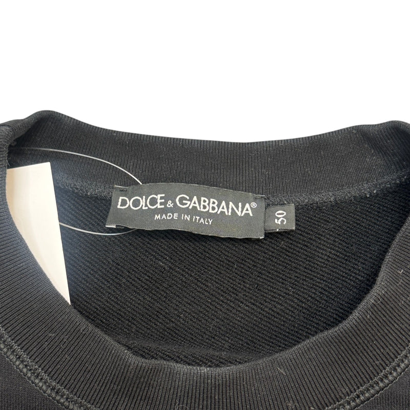 Men's Logo Print Sweatshirt Black Size IT 50 / UK L
