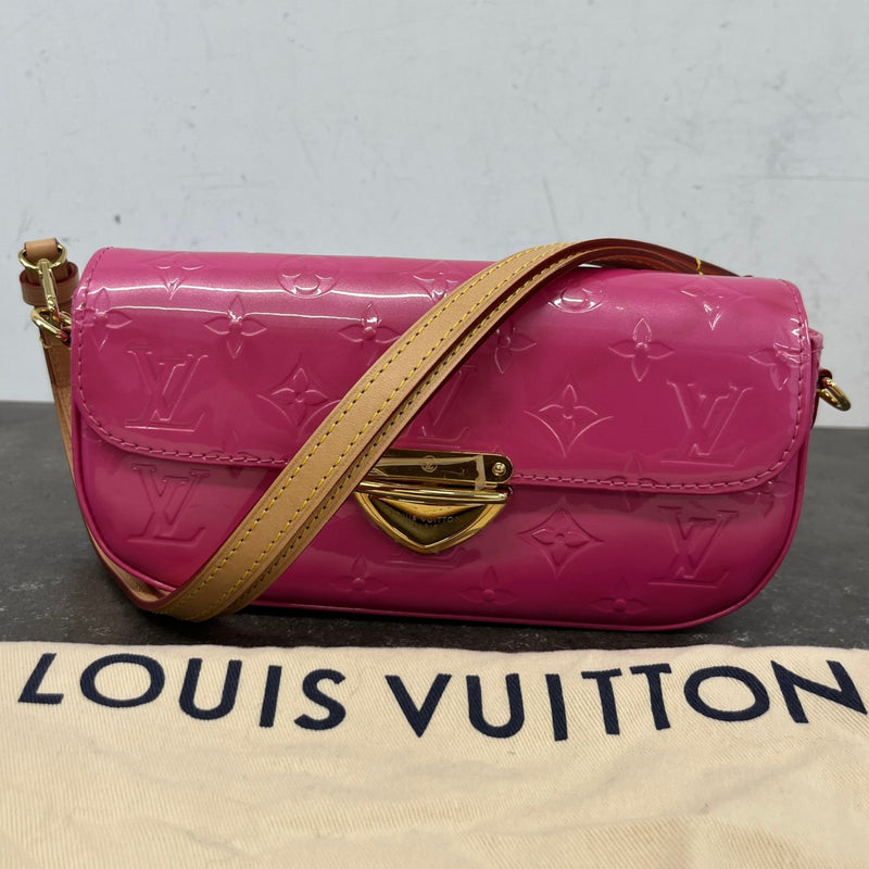 Women's Leather Vernis Malibu Pochette Handbag Pink