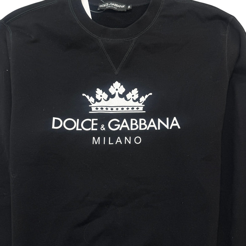 Men's Logo Print Sweatshirt Black Size IT 50 / UK L