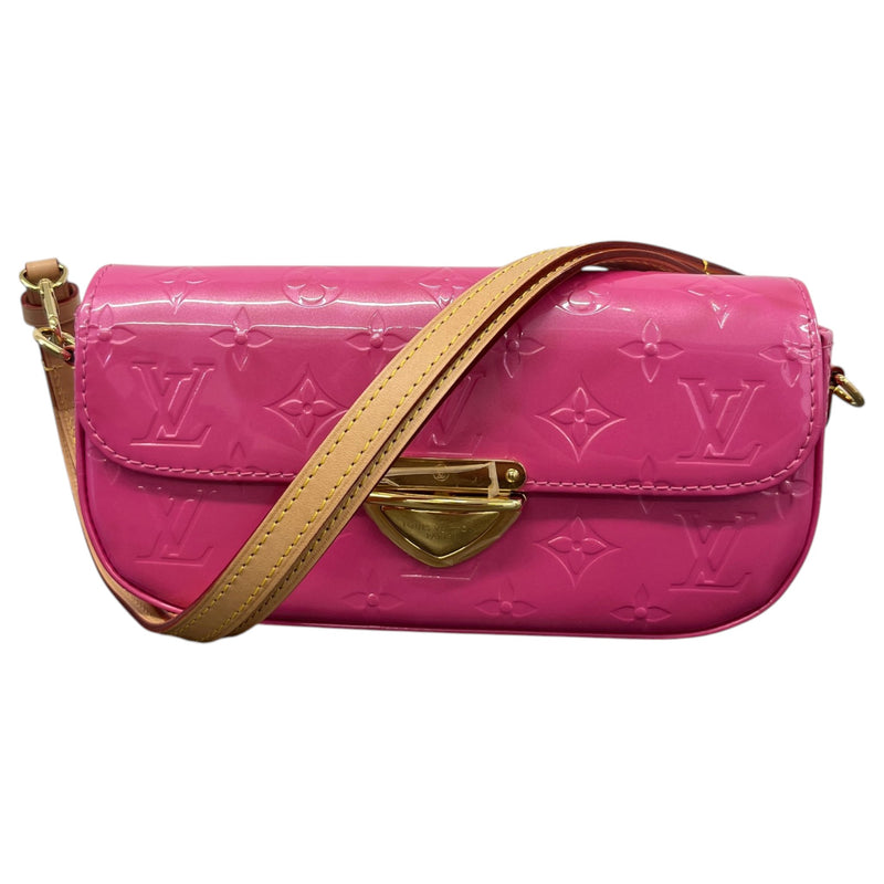 Women's Leather Vernis Malibu Pochette Handbag Pink