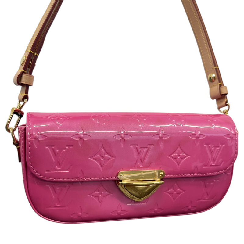 Women's Leather Vernis Malibu Pochette Handbag Pink