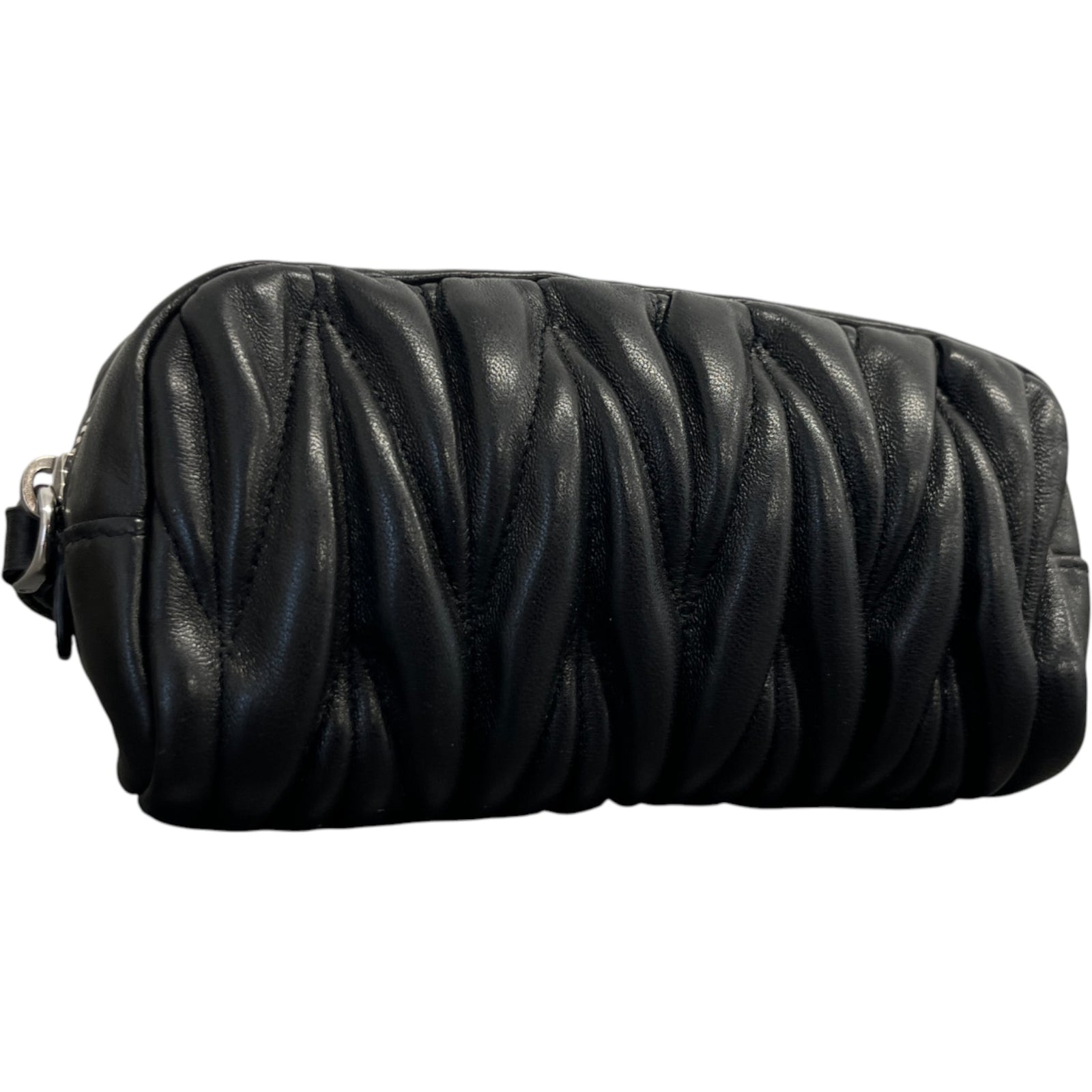 Women's Matelasse Leather Wristlet Purse Black - Photo 7